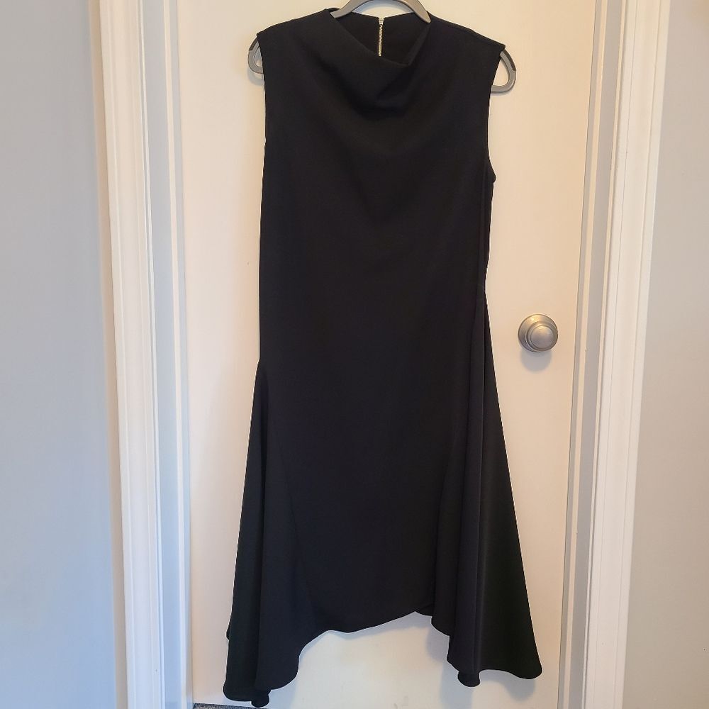 Topshop Asymmetrical Dress Size 2 Flutter Back Zipper Sleeveless